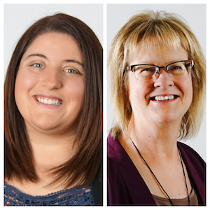 Left to right: Alexandria Robinson, Executive Director; Mary Spence, Program Director from Downtown Kenosha Inc. 