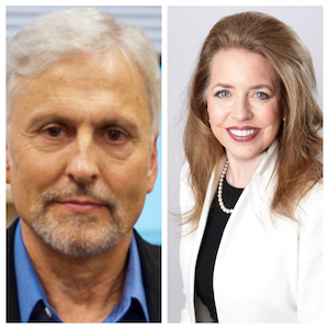 L to R: Allen Buchanan, author; Patricia Peyton, co-author