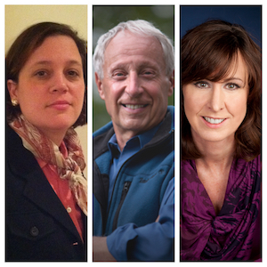 L to R: Author Blythe Grossberg; Author Ron Roy; CEO of Pinna, Maggie McGuire