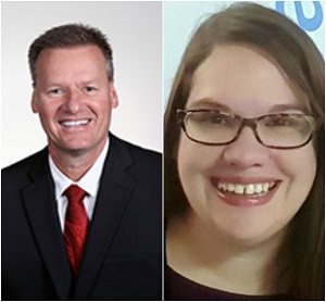 President of Gateway Technical College Bryan Albrecht (Left); Executive Director of the Kenosha Literacy Council Cheryl Hernandez (Right)