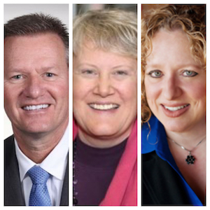 L to R: Bryan Albrecht, President of Gateway Technical College; Jennifer Charpentier, Executive Director of the Gateway Foundation; and Michele Randall, Chairman of the Board of the Gateway Foundation  