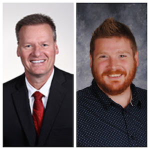 Dr. Bryan Albrecht, President of Gateway Technical College (Left); Matthew Cheek. elementary teacher in the Johnson Creek School District (Right)