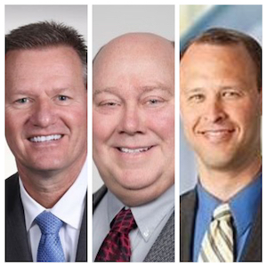 L to R: Bryan Albrecht, the president of Gateway Technical College; Ray Koukari, Dean of Manufacturing, Engineering and Information Technology; Jeff Daniels, principal organizer of Tech Prize.