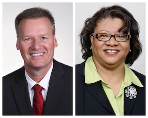 L to R: Gateway Technical College President Bryan Albrecht and Executive Vice President / Provost Zina Haywood
