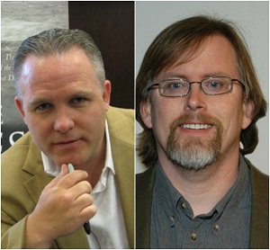 Casey Sherman, Author (Left). Jerry Mast, Associate Professor of Political Science at Carthage (Right) 