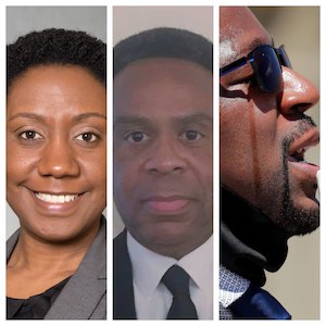L to R: Angela Cunningham, former prosecutor for the Milwaukee DA’s ; Milwaukee County Circuit Judge Milton Childs; and Darren Crawford, a Racine Public Defender. 