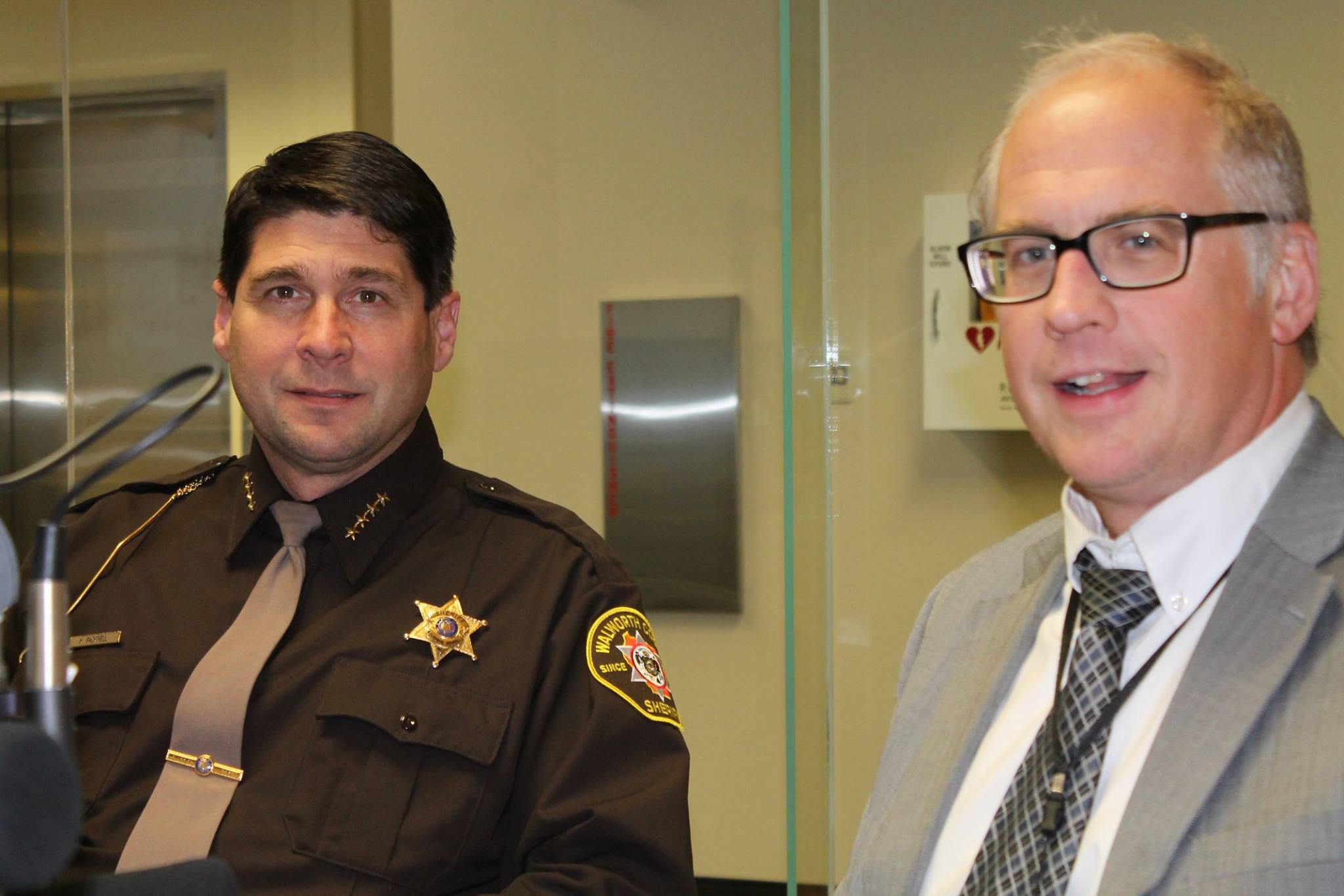 Walworth County Sheriff Kurt Picknell and County Administrator Dave Bretl