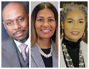 L to R: Pastor Melvin Hargrove, Chief Diversity officer for Racine County (a new position as of Jan. 1); Nicole McDowell, Executive Director of Engagement and Equity for Racine Unified School District; and Dr. Stacia Thompson, executive director of Sherman Phoenix Foundation in Milwaukee.