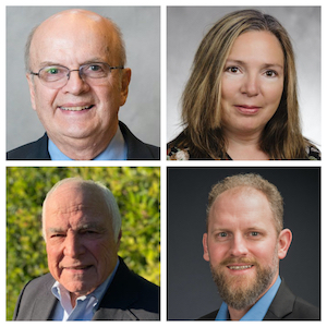 L to R: Bob Wirch,(D) Wisconsin State Senator Dist. 22, Dr. Peggy James, Dean, College of Social Sciences & Professional Studies, Professor, Political Science, Univ. of Wis.-Parkside, Barry Jagoda, TV/media advisor to President Jimmy Carter’s campaign and White House special assistant to President Carter, and Ross Astoria, Professor of Political Science and Law, Univ. of Wis.-Parkside