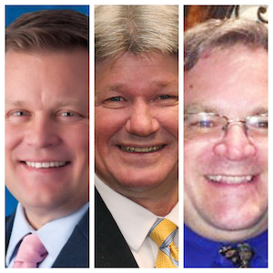 L to R: Racine County Executive Jonathan Delagrave; Kenosha County Executive Jim Kreuser, and Walworth County Administrator Mark Luberda