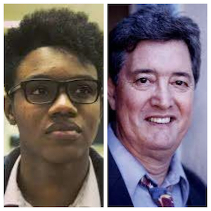 L to R: Nick Daly, first place in Playbill Magazine's Search for a Star Contest; Tom Miller, author 