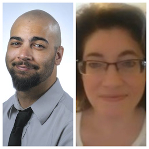 L to R: Daniel Thompson, Kenosha Observer; Denise Lockwood, Racine County Eye 