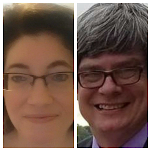 L to R: Denise Lockwood, CEO, Racine County Eye, and Darren Hillock owner of, West of the “I”, 