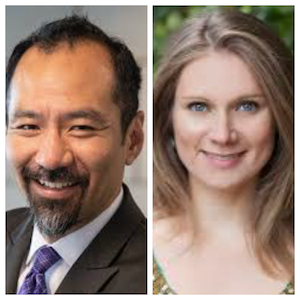 L to R: Dr. Ed Kawakami, Chair of the Academic Senate at Carthage College, Jolene Hart, author  