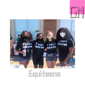 Pictured Far Right: Meredith Kaufmann and Alana Carmickle