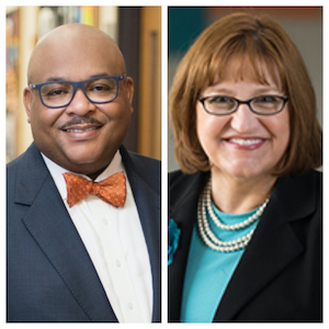 L to R; Racine United School District Superintendent Dr. Eric Gallien;  Shannon Gordon, Chief Operations Officer for RUSD