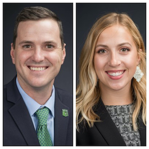 L to R: Andrew Gavin, Director of Athletics and Robyn Elliot, graduate assistant at UW-Parkside