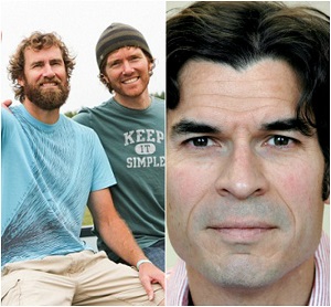 Burt and John Jacobs Founders of Life is Good Apparel (Left), Author Francis Slakey (Right)