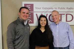 Left to right:  Joshua Kundert. and Maham Ali,  student captains - and attorney Michael Phegley,  director of Carthage's mock trial program, who is also a member of the Carthage faculty.