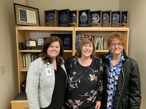 Left to right:  Kristin McMannon, President at Ascension All Saints; Laura Sumner -Coon, Host of Community Matters,  Dottie -Kay Bowersox, Public Health Administrator for the City of Racine. 