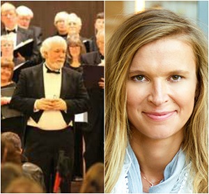James Schatzman, Artistic Director of the Choral Arts Society (Left), Author Anna Sabino (Right). 
