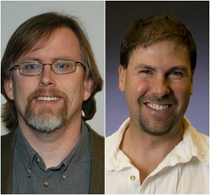 Carthage Professors Jerry Mast (Left) and Jeff Roberg (Right). 