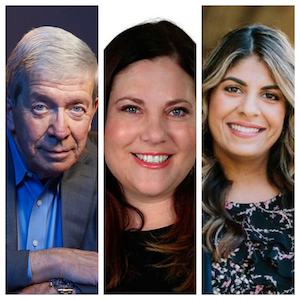 L to R: Joe Kenda,  author; Jamie Jacobs and Hema Crockett, co-authors and work culture experts