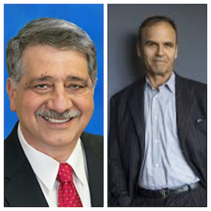 L to R: John Antaramian, Mayor of the City of Kenosha; Scott Turow, author 