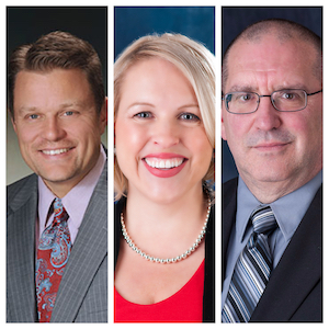 Left to right: Jonathan Delagrave, Hope Otto, Ed Kamin 