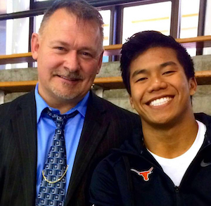 L to R: Jerry WIndle, Father; Jordan Windle, U.S. Olympic Diver 