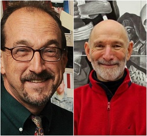 Dan Joyce, Director of the Kenosha Public Museum (Left), Richard Harris, Art Collector who lent pieces to KPM (Right). 