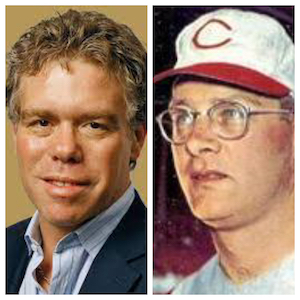 L to R: Kostya Kennedy, author;  Jim Brosnan, former Major League Baseball star and author