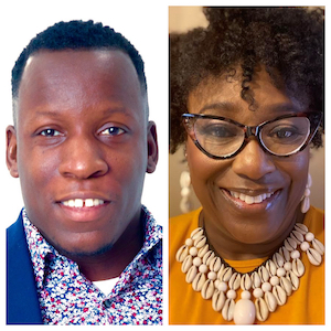 L to R: Jeremy Triblett, diversity, equity and inclusion trainer; Kelly Scoggins Powell, one of the founders of the nonprofit organization Racine Women for Racial Justice.