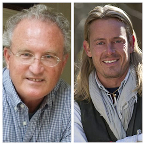 L to R: Mark Bowden, author; Creek Stewart, author 