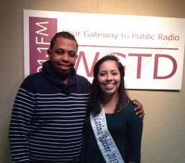 Host Troy McDonald with Miss Latina Racine 2017, Maria Castillo 
