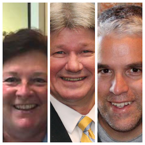 L to R: Nan Calvert, Environmentalist, Jim Kreuser, Kenosha County Executive; Dave Giordano, Executive Director of Root Pike Watershed Initiative