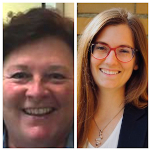 L to R: Nan Calvert, enviornmentalist and  Samantha Katt, Storm Water Specialist with the Wisconsin Department of Natural Resources