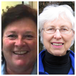 L to R: Mariette Nowak, author; (Left) Nan Calvert, Environmentalist (Right)