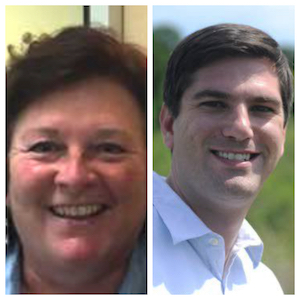 L to R: Nan Calvert, Environmentalist,  Matthew Collins, Director of Parks for the Kenosha County Division of Parks. 