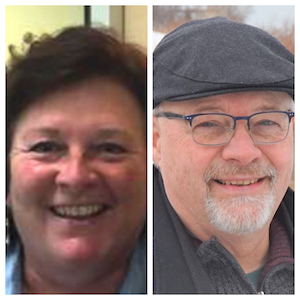 L to R: Nan Calvert, Environmentalist; Monte Osterman, chair of the Racine County Land Conservation Committee