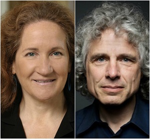 Author Katherine S. Newman (Left), Author Steven Pinker (Right)
