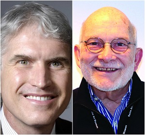 Chris Paulson; Exeuctive Director of the Racine Heritage Museum (Left), Jim Wardrip, Planning Committee for "A Night at The Speakeasy" (Right).