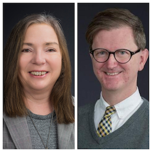 Dr Peggy James (Left),  Dr. Christopher Hudspeth (Right) 