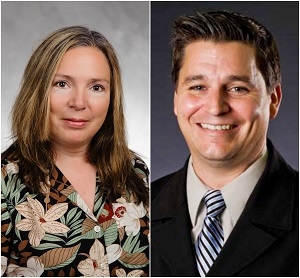UW Parkside Professor Peggy James (Left) and Carthage Professor Jon Bruning (Right) 