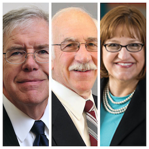 From L to R: RUSD school board president Brian O'Connell, school board member Mike Frontier, and RUSD's Chief of Operations Shannon Gordon.  