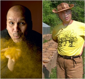 Author Raghavan Iyer (left), Potato grower Curzio Caravati (right).