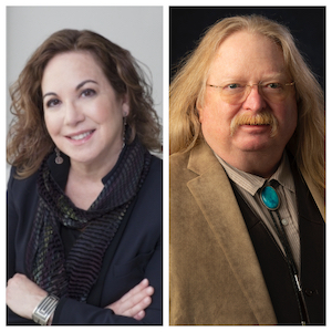 L to R: Host Steve Brown welcomes Professor Catherine Ross is Lyle T. Alverson Professor of Law at the George Washington University Law School;  Professor  Daniel Weddle. Director of Academic Support at the University of Missouri Kansas City Law School 