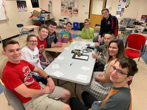 2019 Academic Decathlon National Champion team from Wilmot High School in Salem Lakes, Wisconsin and their coach, Mr. Don Serkowski