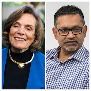 L to R: Sylvia Earle, author; Ali Noorani, author
