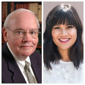 L to R: Dr. Thomas Noer, Valor Distinguished Professor of the Humanities and Professor of History at Carthage; Joy Cho, Small Business Expert